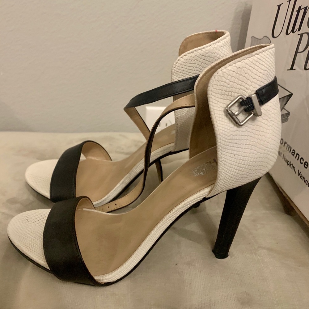 Size 10 white and black shoes